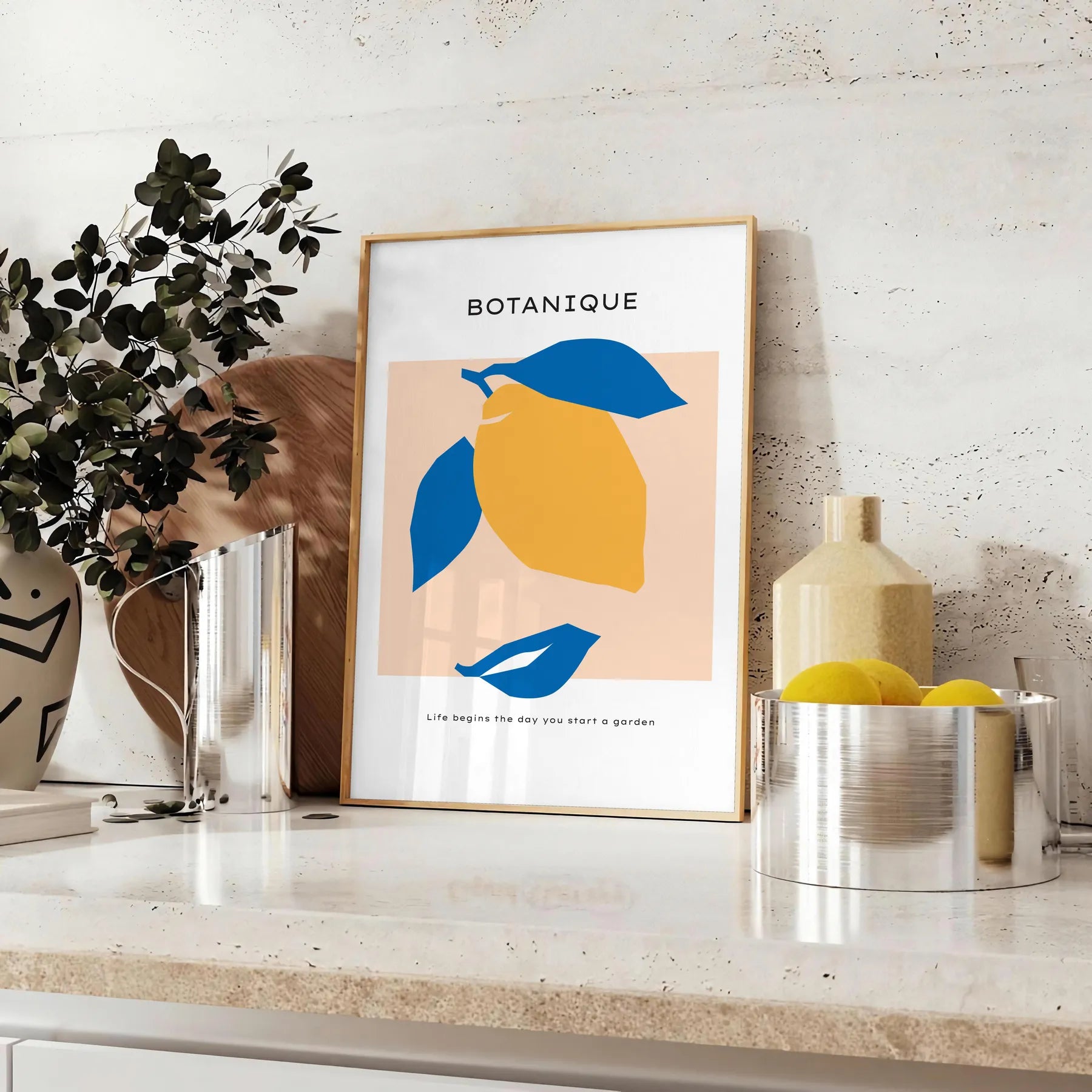 space stunning botanical prints vintage poster exquisite art elegant gray vibrant orange hues unique wall perfect thoughtful gift style options artwork