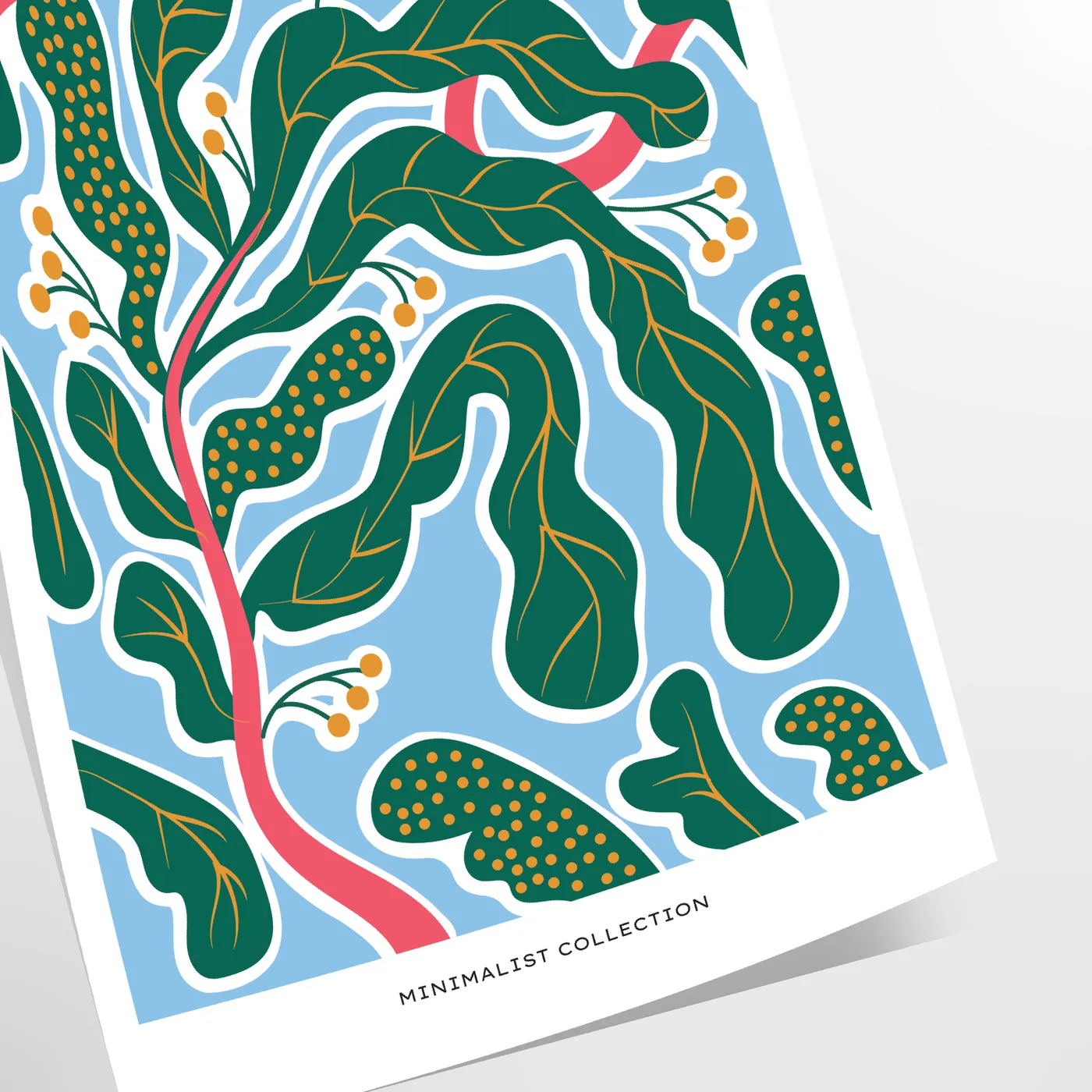 space stunning vintage botanical prints serene green blue hues elegant plant poster perfect wall art piece thoughtful gift nature lover framed frame