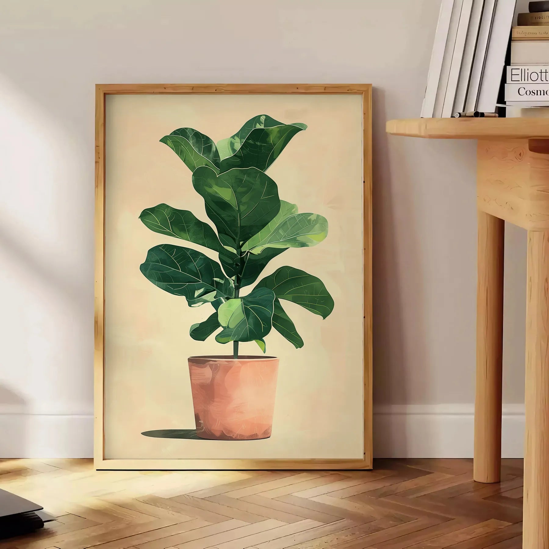 space vibrant botanical poster prints lively green orange hues nature beauty wall art thoughtful gift available multiple dimensions A4 cm A0 decor today